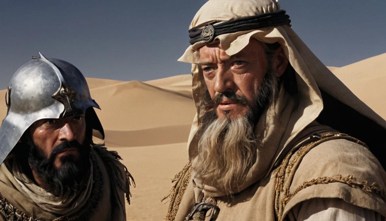 Alec Guinness as Desert Warrior Battles Samurai