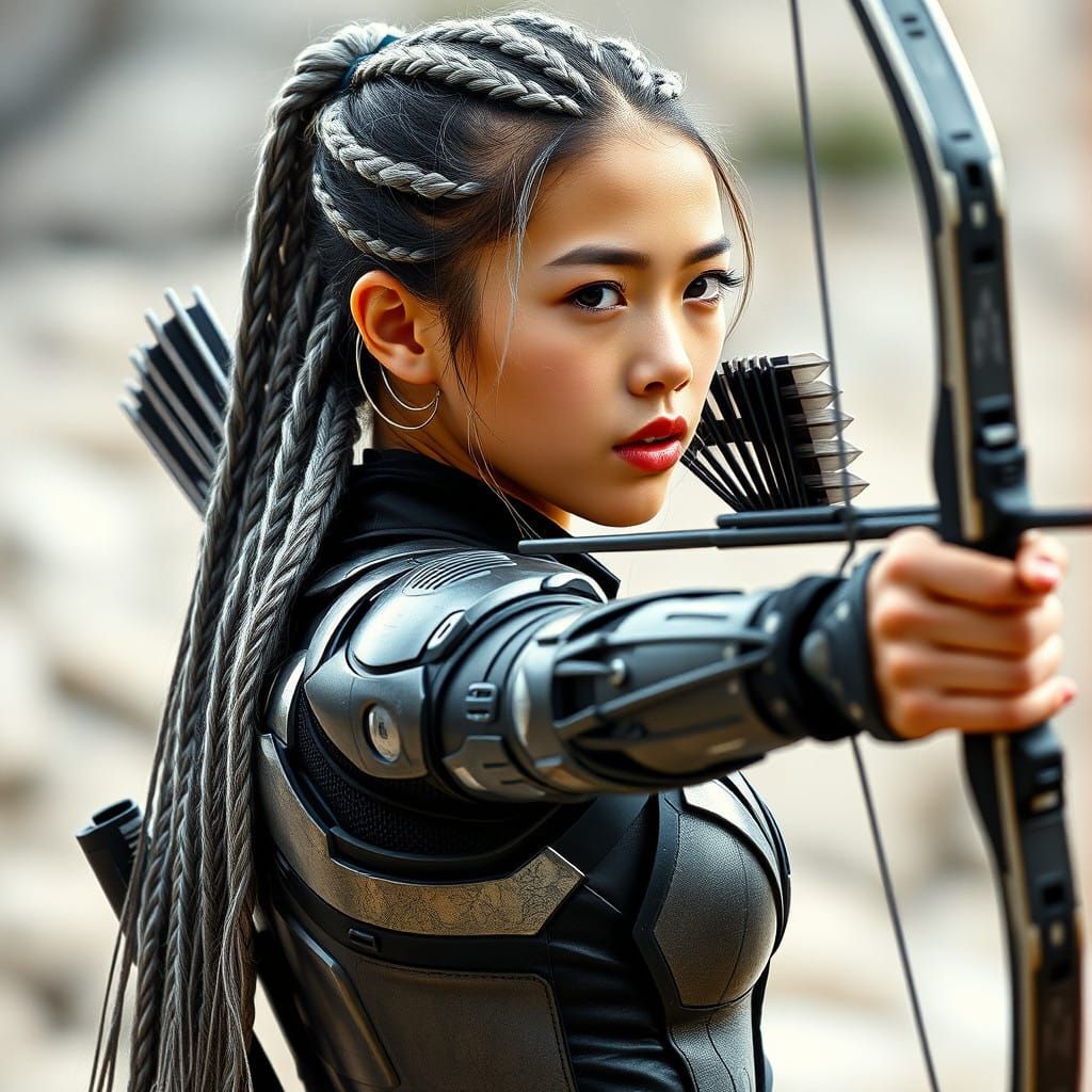 Warrior Goddess in Futuristic Tactical Armor