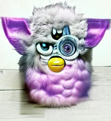 Whimsical Furby Illustration