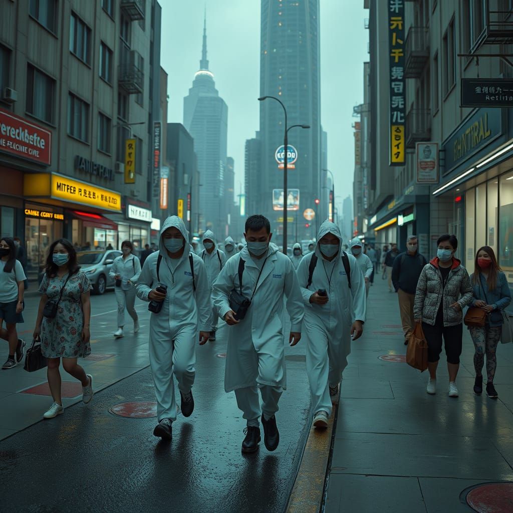 Dystopian City Segregation in a Futuristic Style