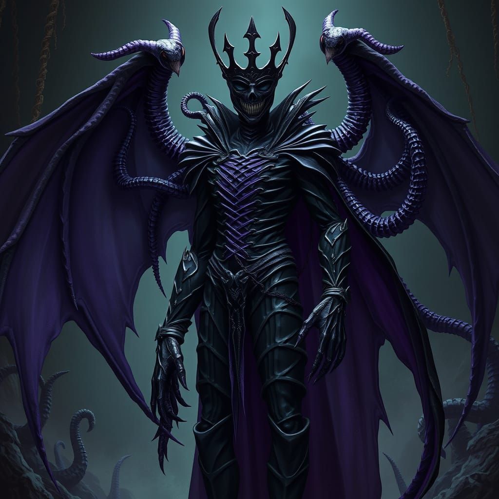 Venom King in a Gothic Mystical Realm