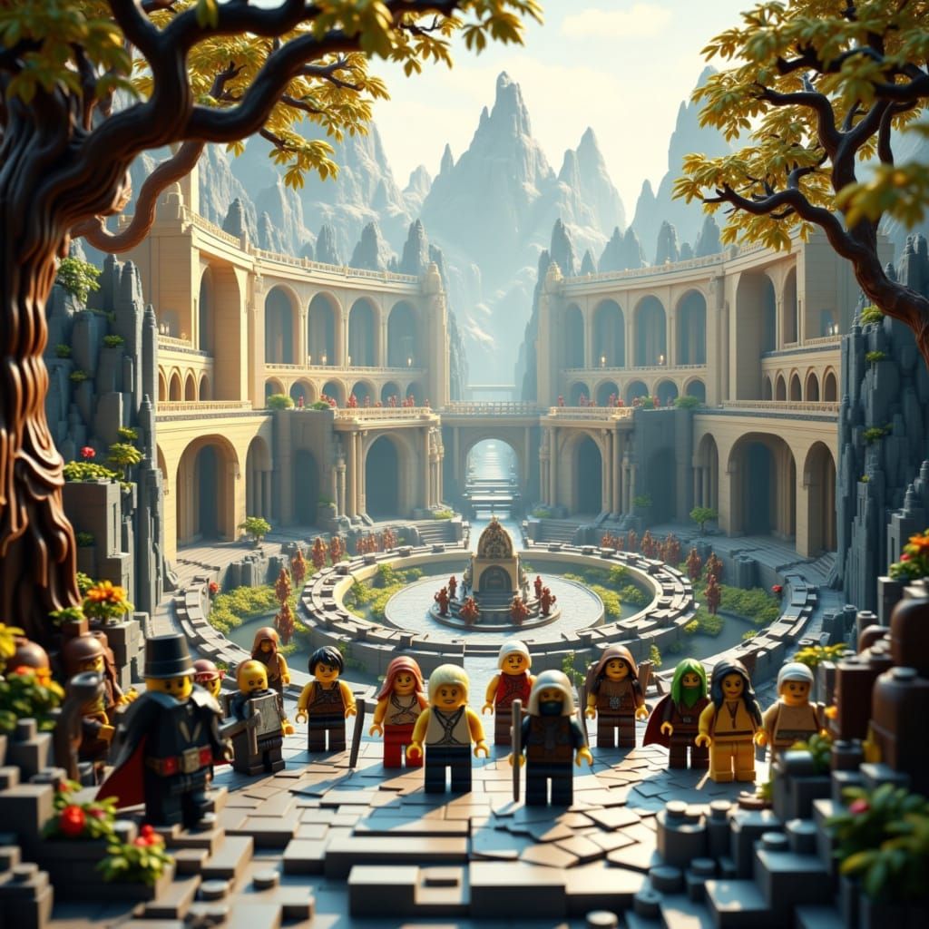 LEGO Elven City with Adventurers Diorama