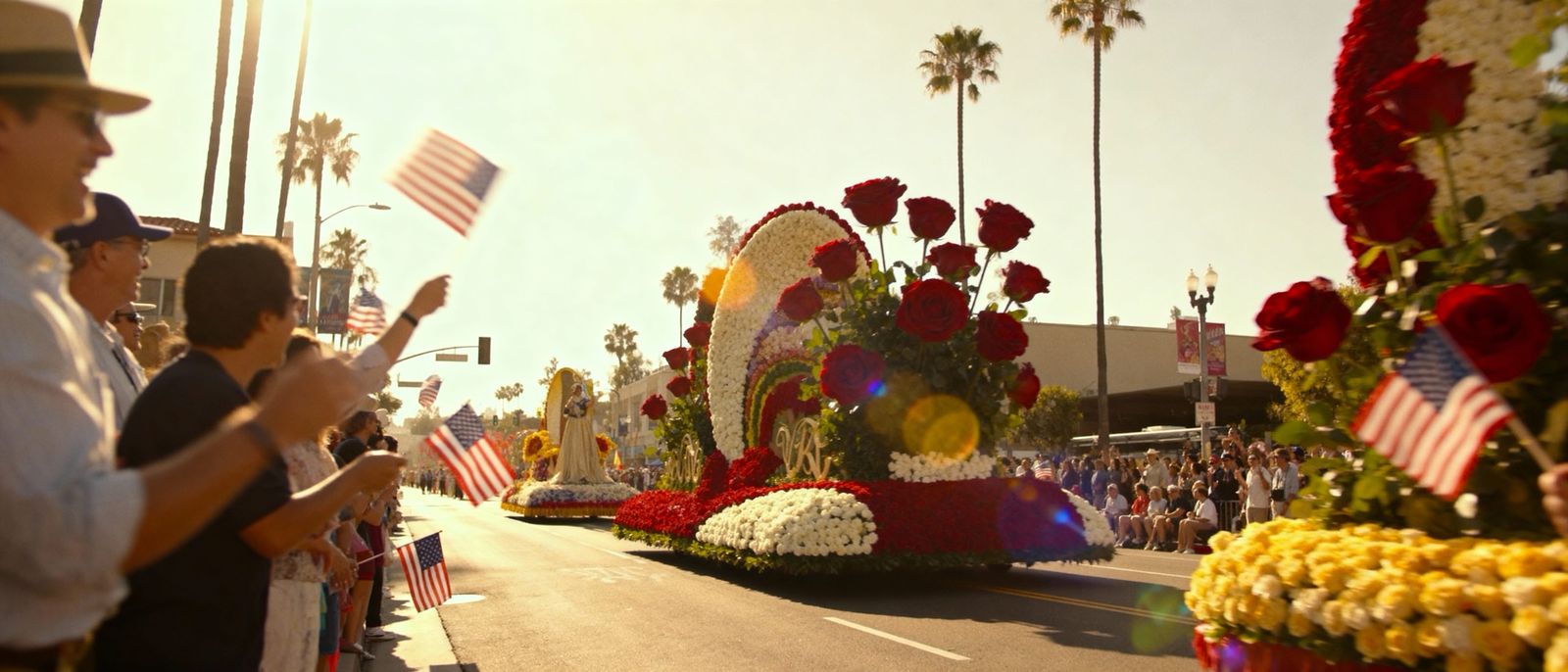 Vibrant Rose Parade Captured in Cinematic Style