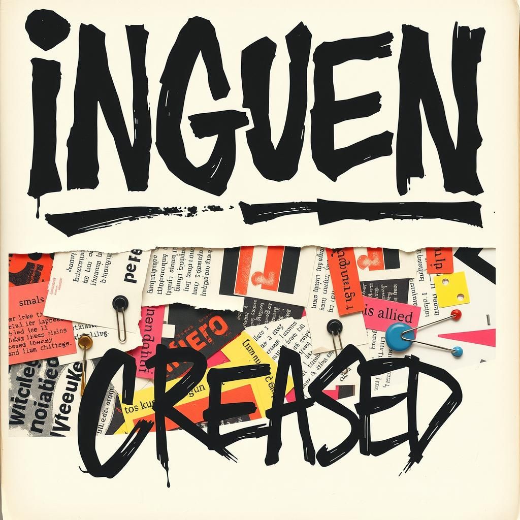 DIY Punk Album Art with Distorted Logo