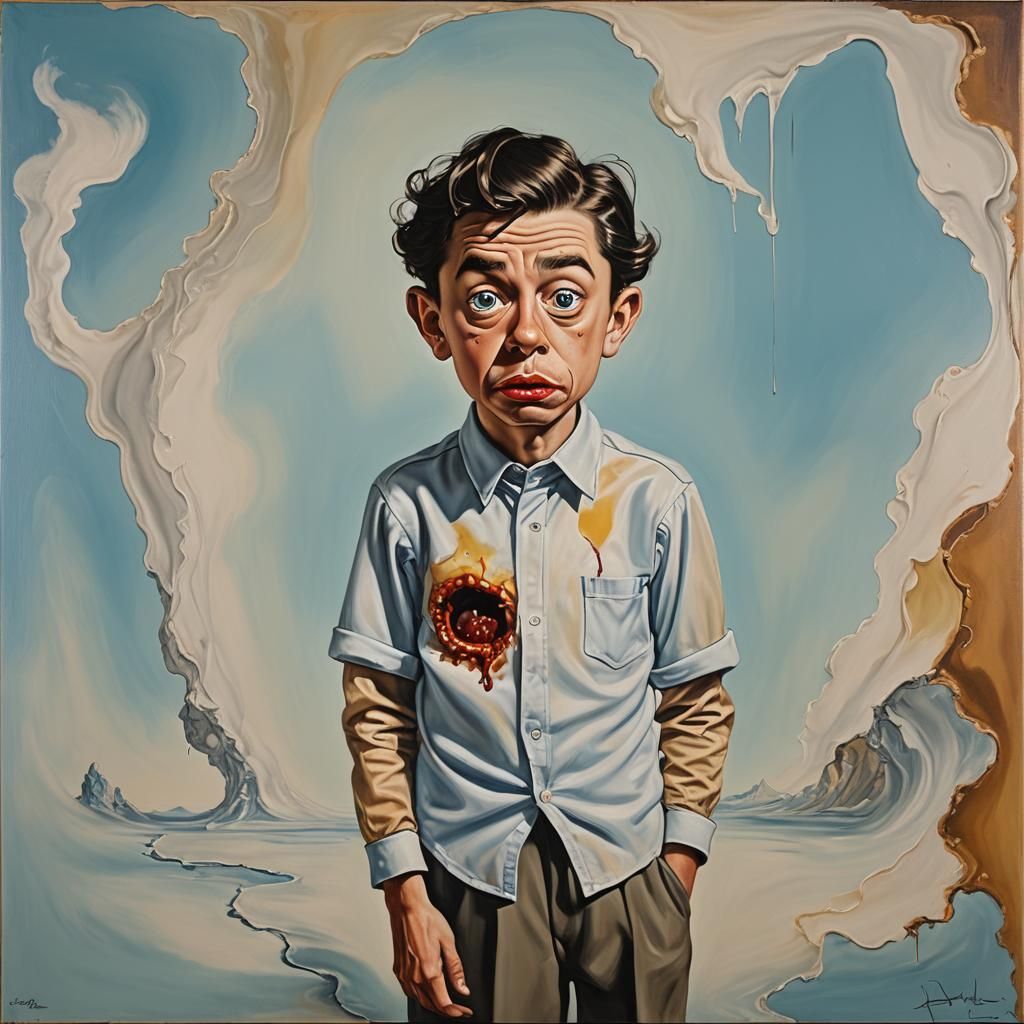 Surreal Melting Portrait in Style of Salvador Dali