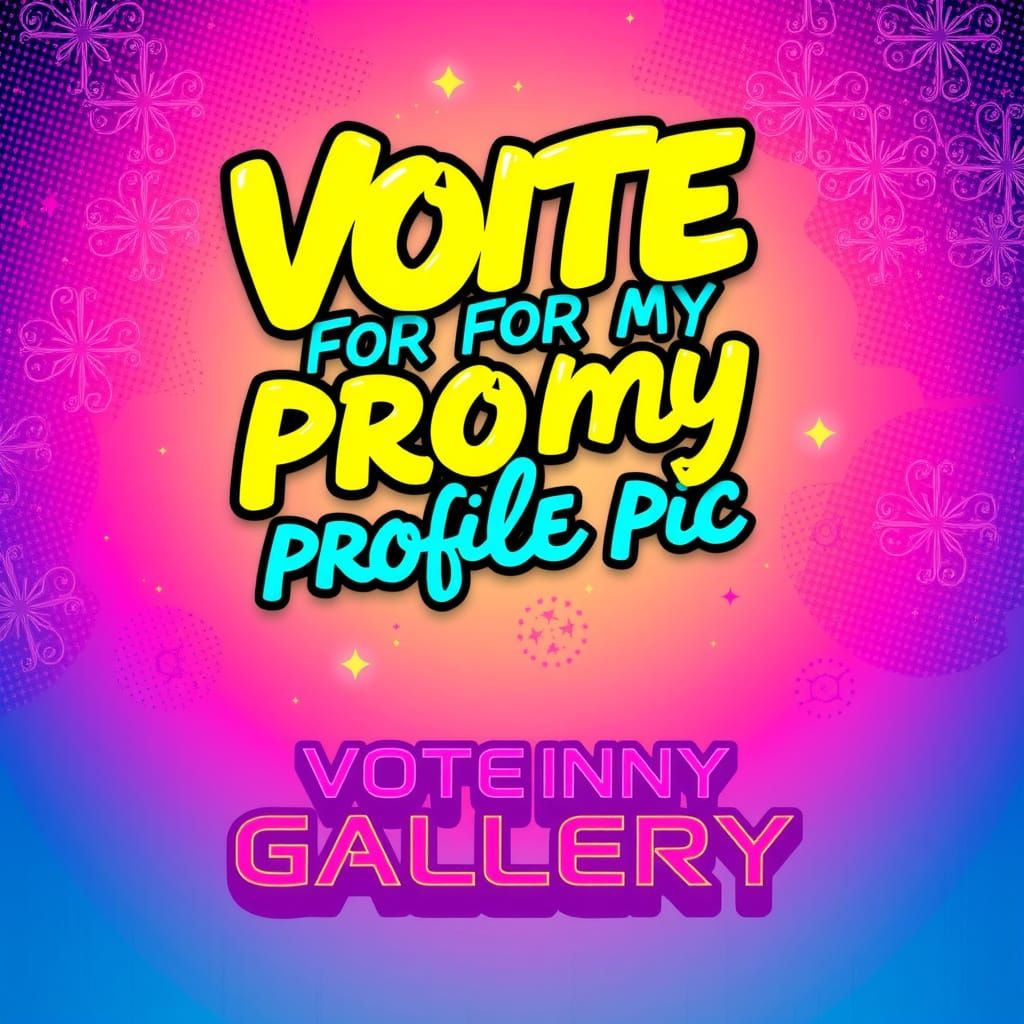 Vibrant Pop Art Profile Picture in Bold Cursive Script with ...