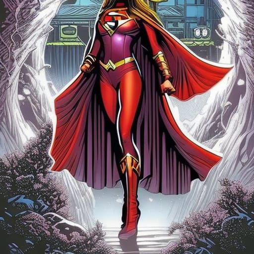 Marcia Brady: Superhero Comic Book Art