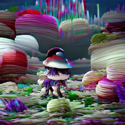 Surreal Glitching Mushroom Fantasy in 8K