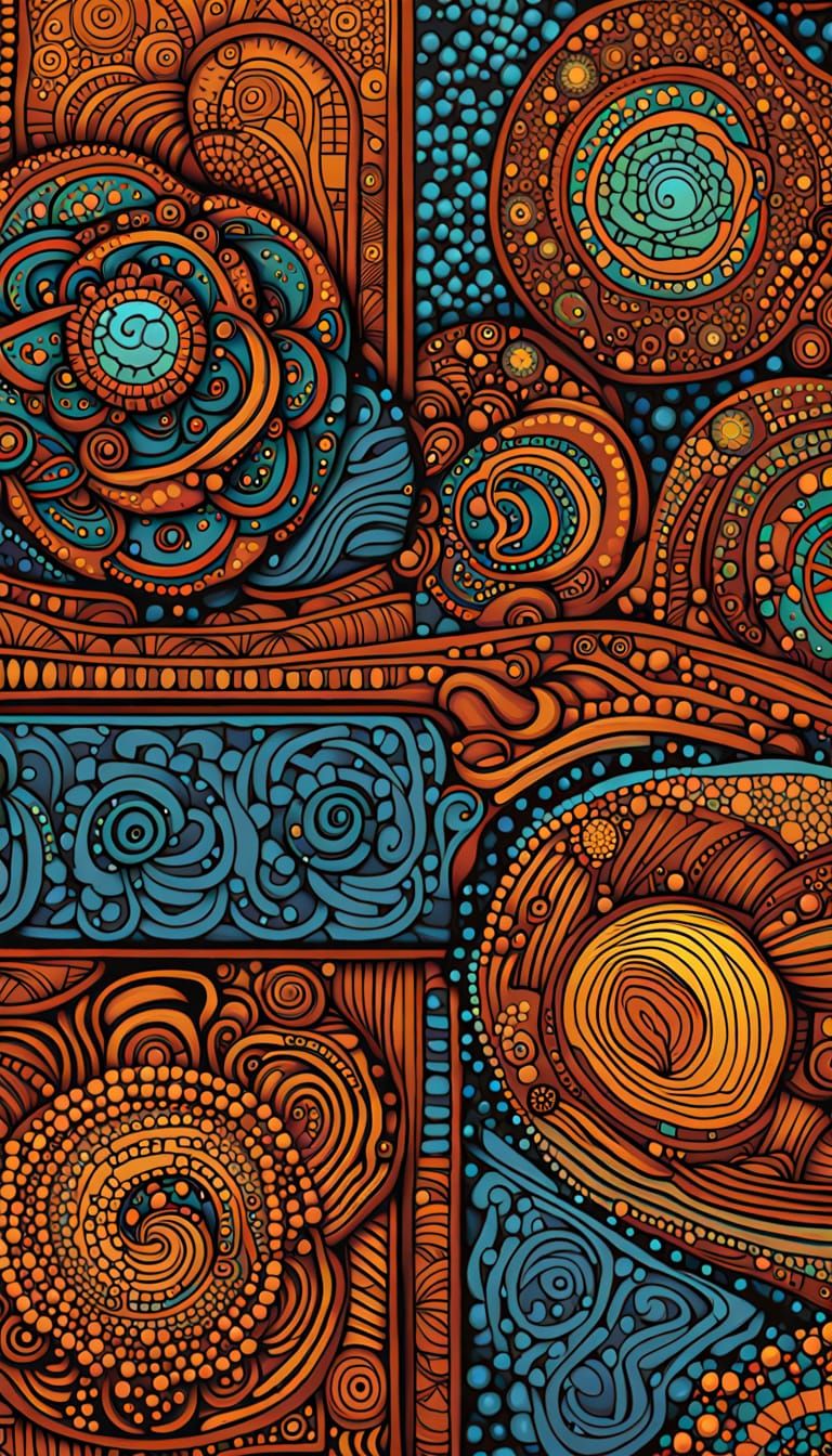 Zentangle Fluorescent Orb Art