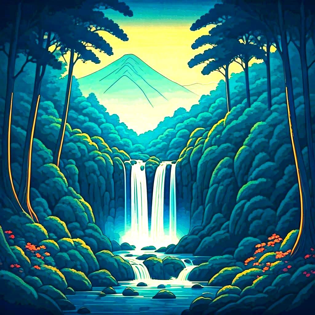 Ukiyo-e Style Japanese Woodblock Print Art