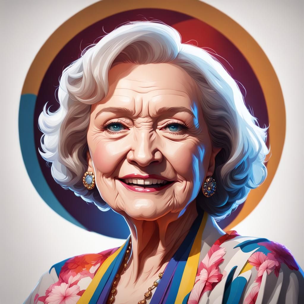 Hyperdetailed Portrait of Betty White in 8k Resolution