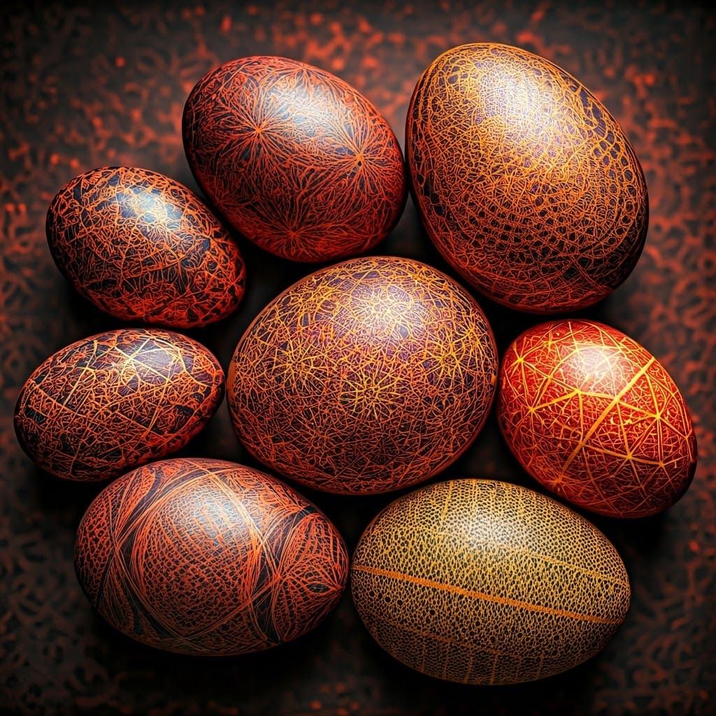 easter abstracts eggs