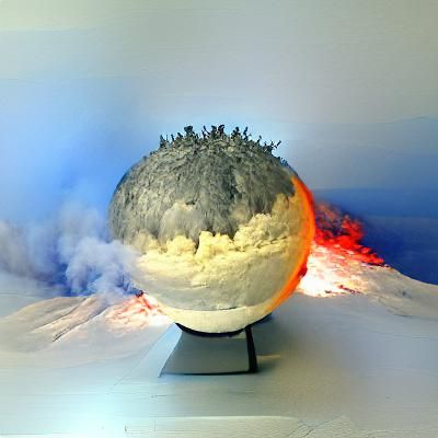 Erupting Energy Sphere: A Vibrant Display