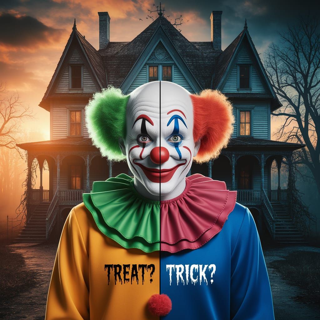 Duality of a Clown: Joy and Sorrow in Diptych