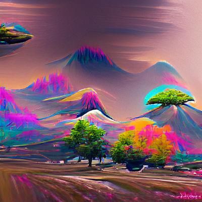 Candy Colored Alien Landscape in Photorealism