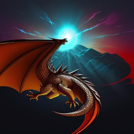 Dragon Kobold in Manga Style Digital Illustration