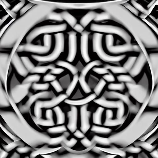 Minimalist Borromean Knot in Grayscale