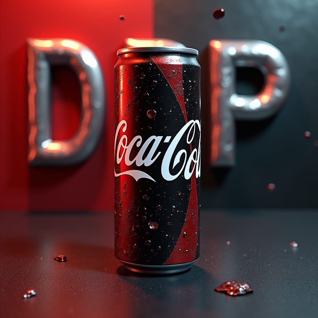 Coca-Cola Can in Futuristic Industrial Style