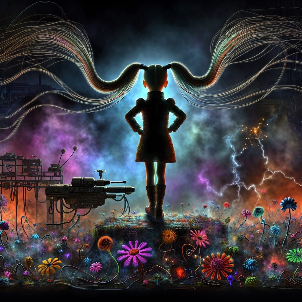 Alien Girl Space Ranger on Sci-Fi World