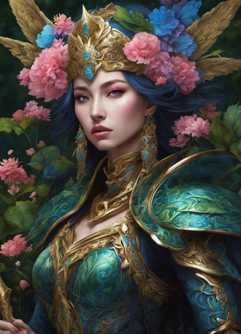 Epic Nature Sorceress with Flower Magic