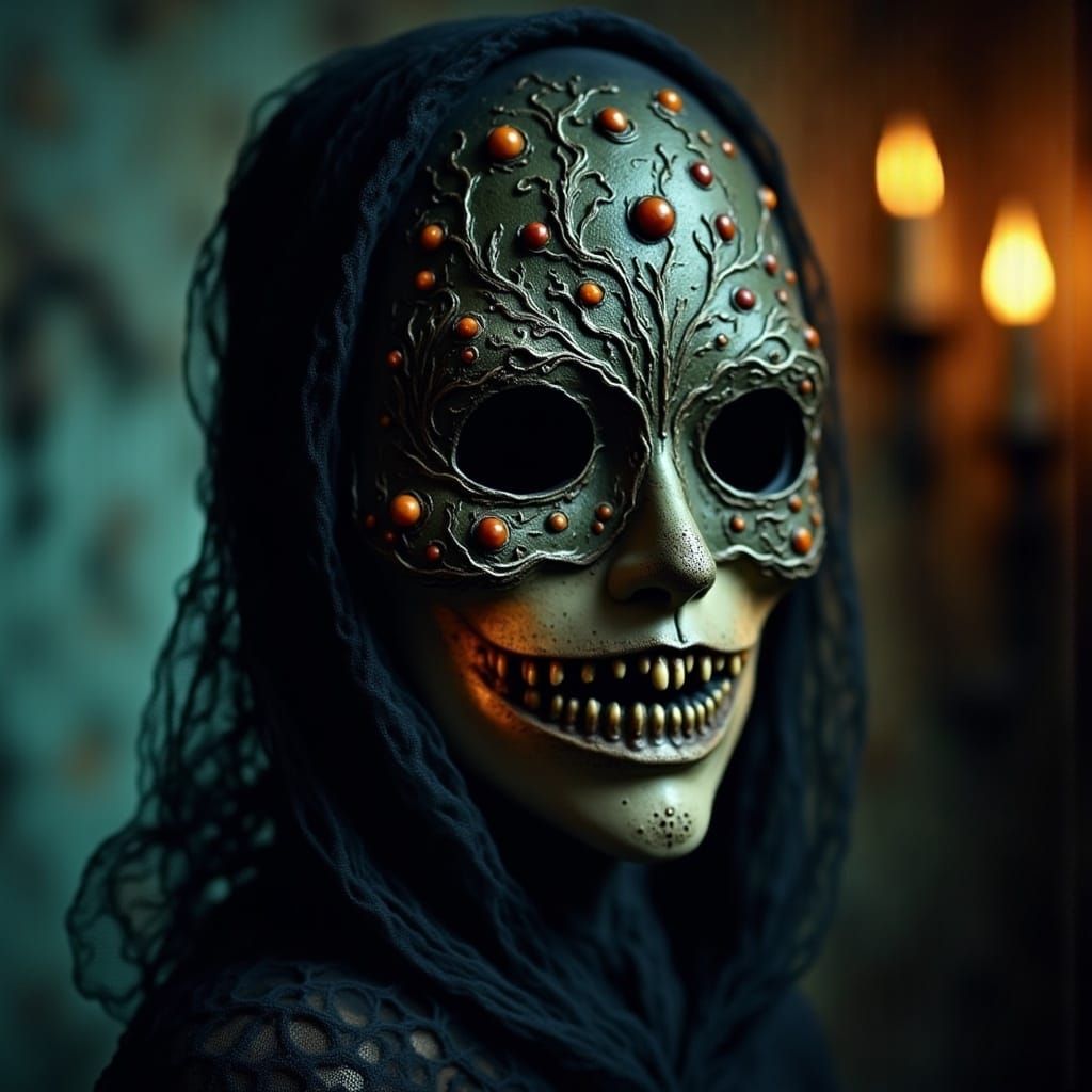 Cursed Halloween Mask Transforms Young Artist's Reflection