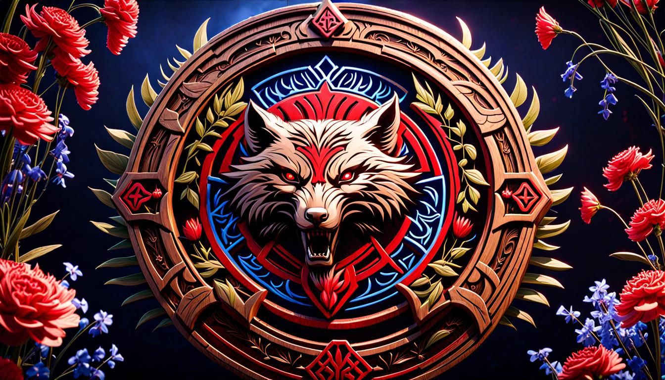 Druidic Wolverine Sigil with Arcane Runes