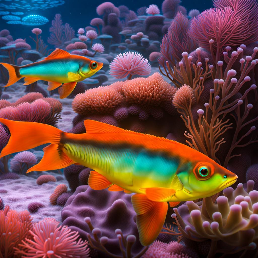 Bioluminescent Fish: Anatomically Accurate