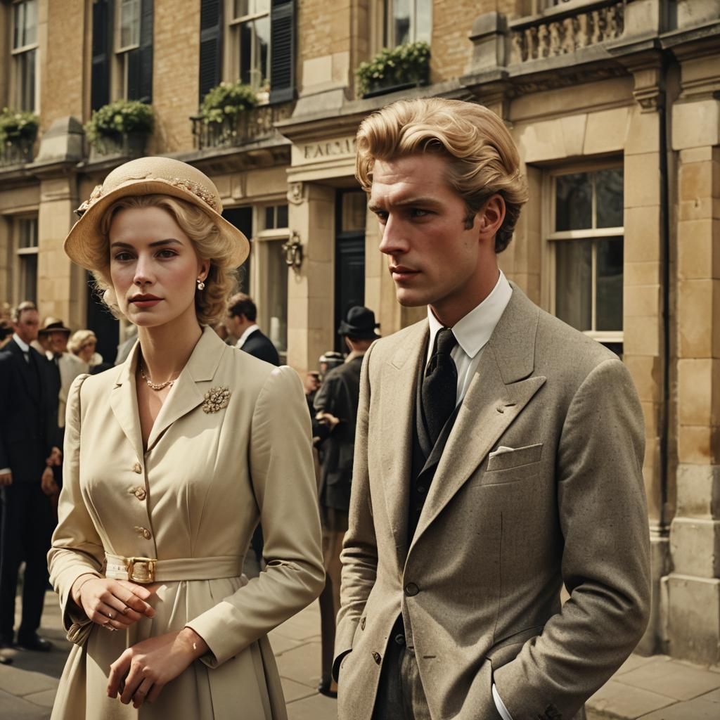 British Royalty Portrait in Classic Hollywood Style