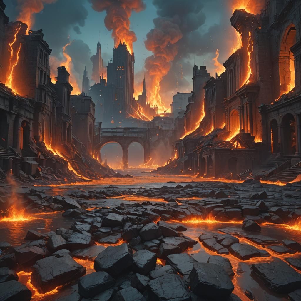 Atlantis Ablaze: A Fantastical Catastrophe