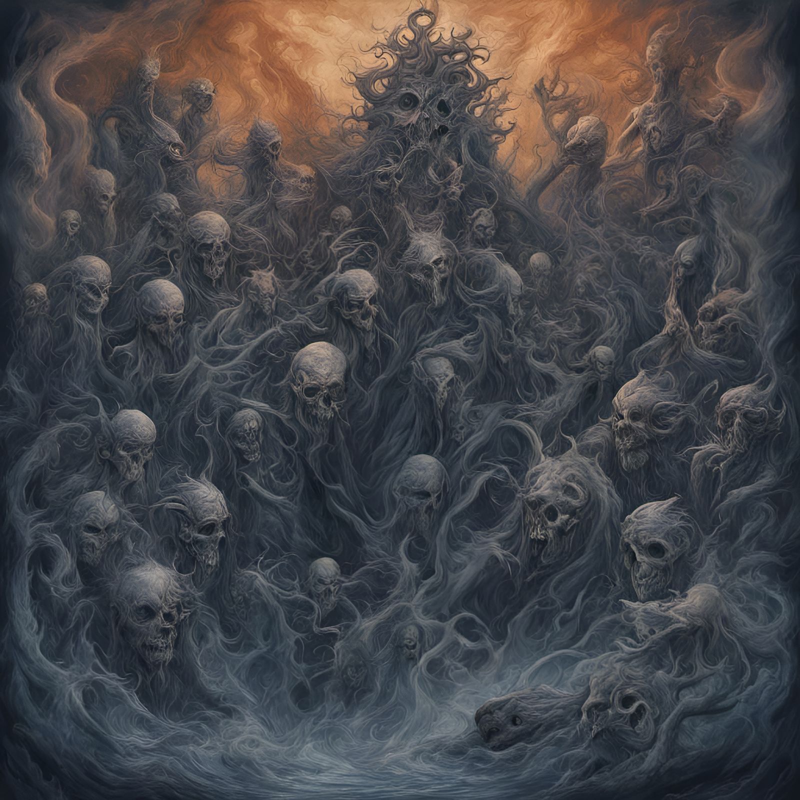 Seven Princes of Hell in Eerie Magazine Style