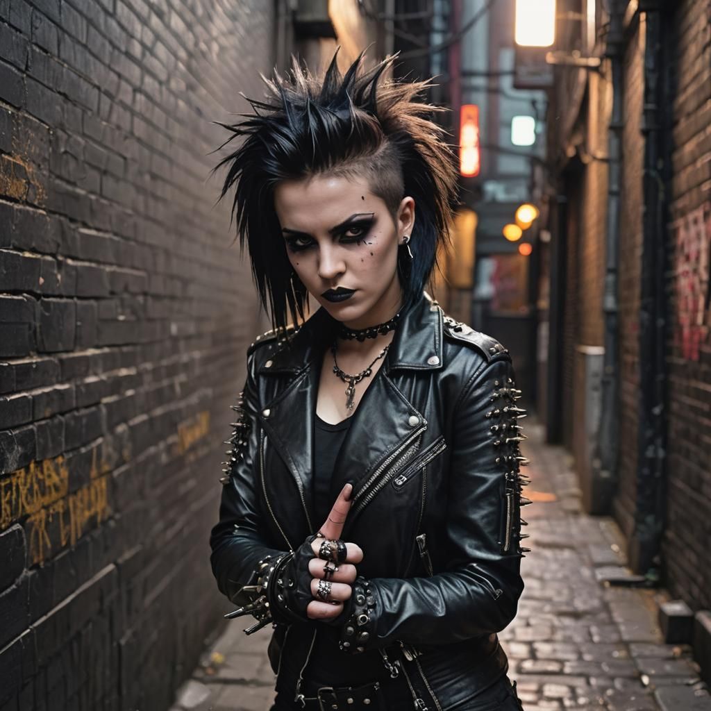Rebellious Goth Girl Portrait in Moody Photography