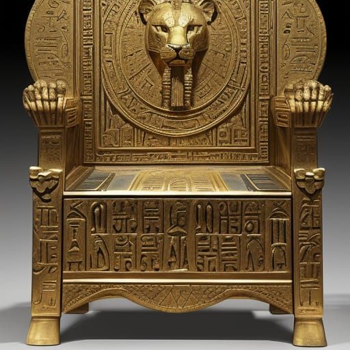 Ancient Egyptian Throne in Luxurious Details