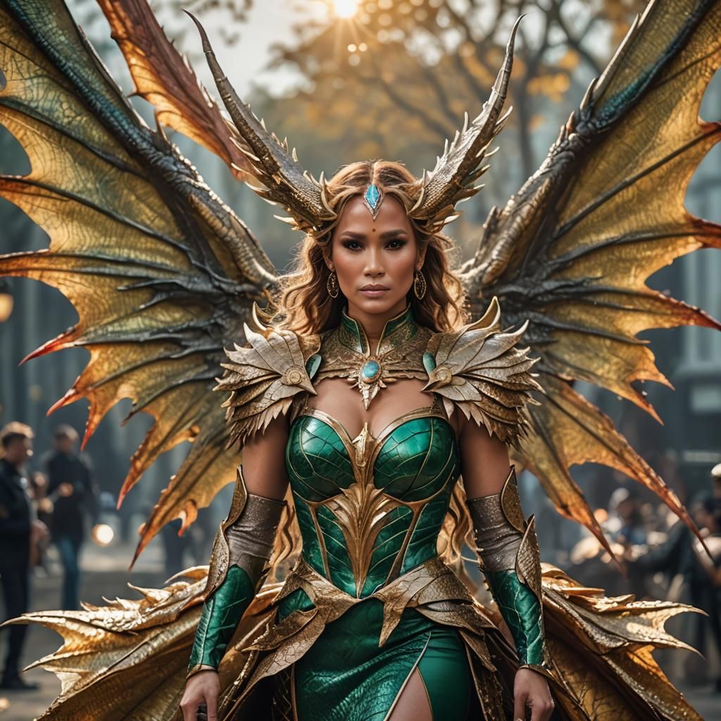 Dragon Woman with Lush Body in Professional Photography