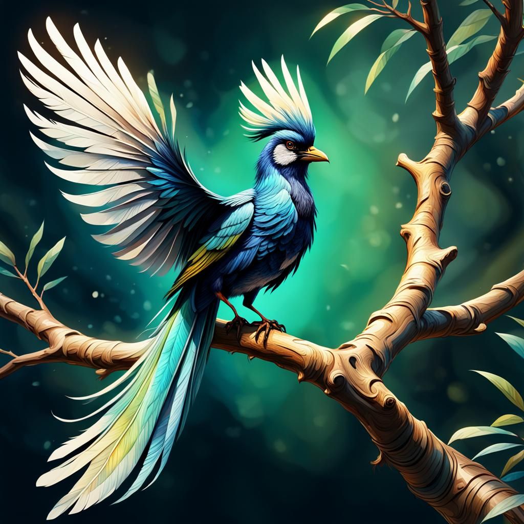 Bird with Long Tail Feathers: Lyrical Abstraction in 3D