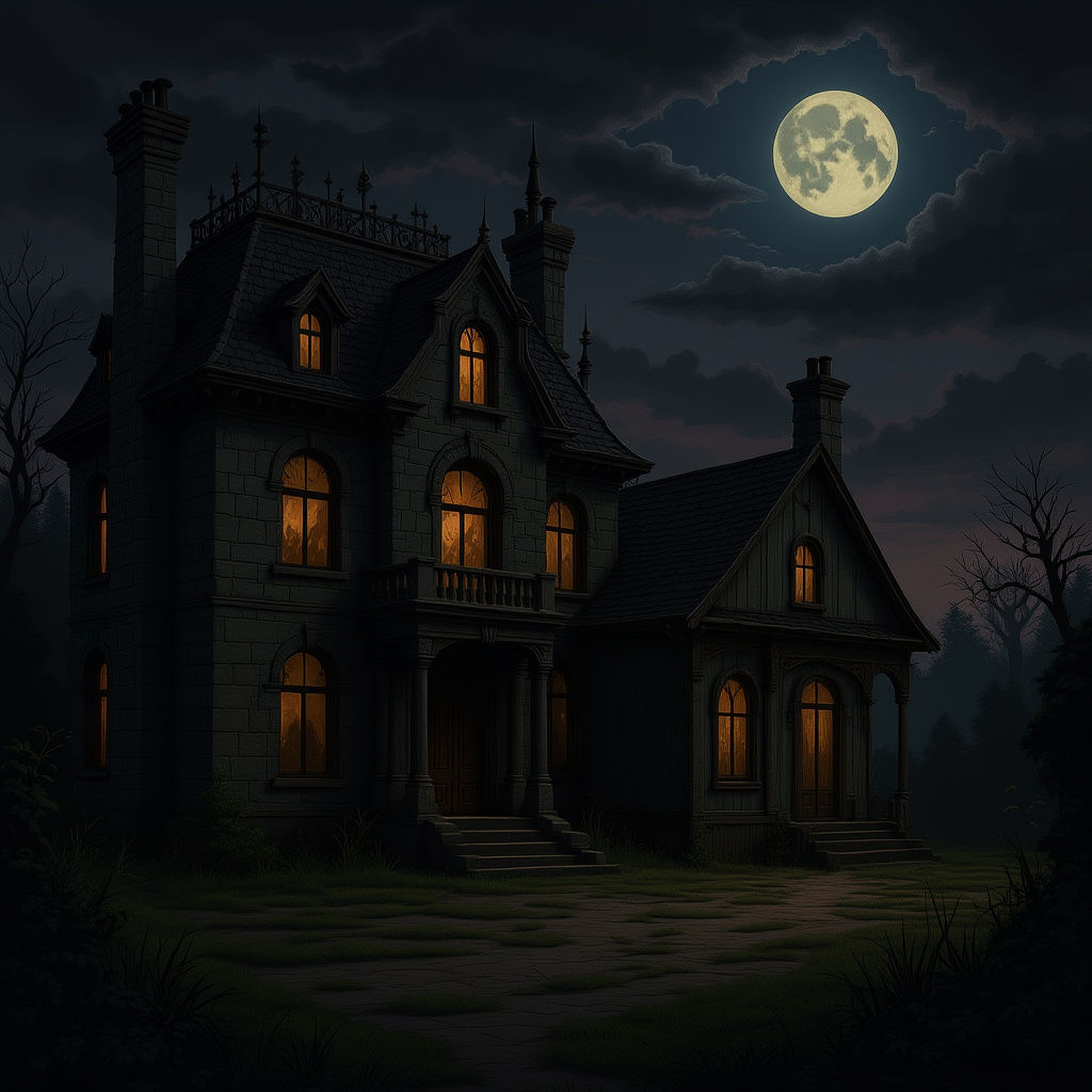 Gothic Mansion and Carnival in Pixel Art Style