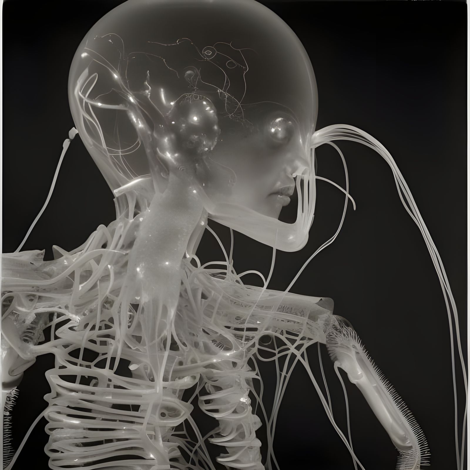 Cyborg Squid Robot Jellyfish with Alien Tech