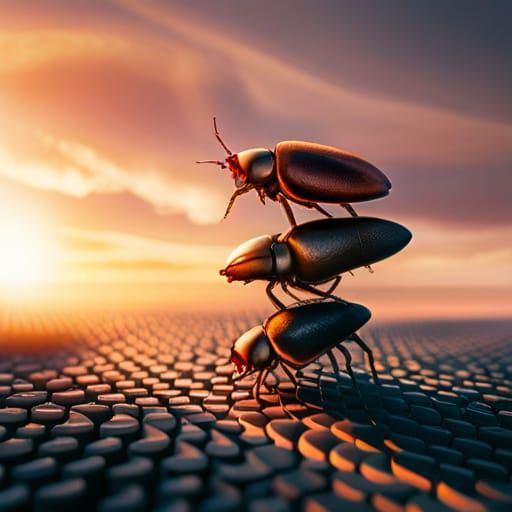 Beetles Bring Whimsy to Computer Stack