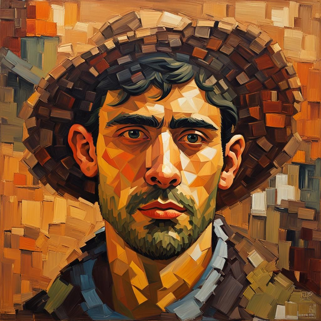 Spanish Merchant Portrait as Impasto Oil Painting