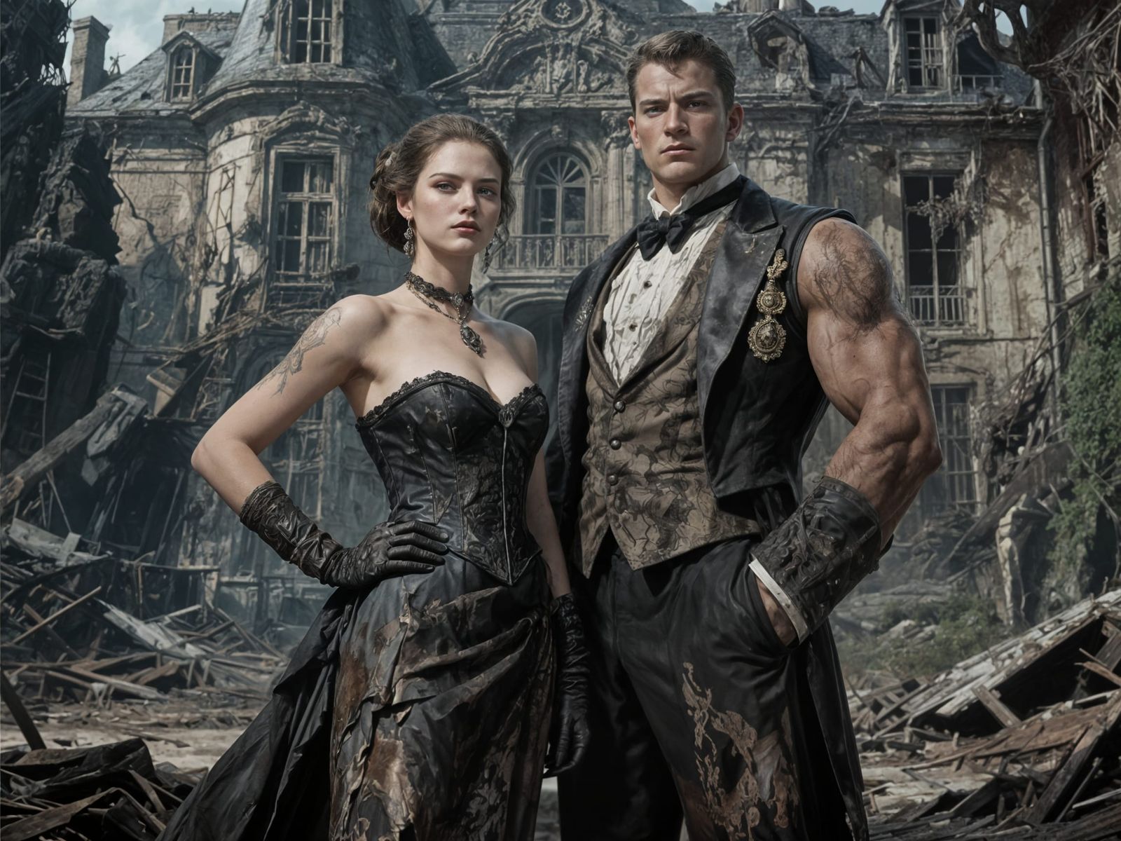Aristocratic Siblings in Post-Apocalyptic French Mansion