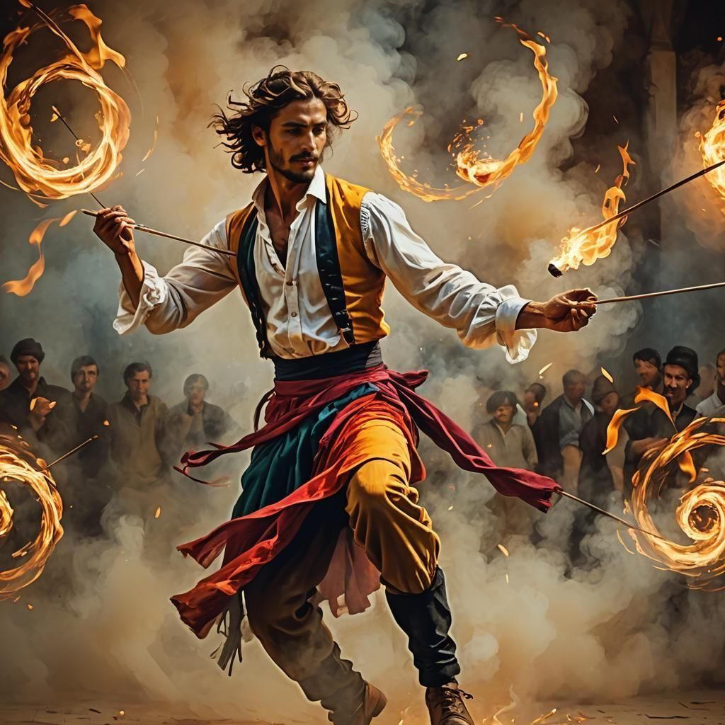 Flaming Rods: A Gypsy Dancer's Liquid Fire