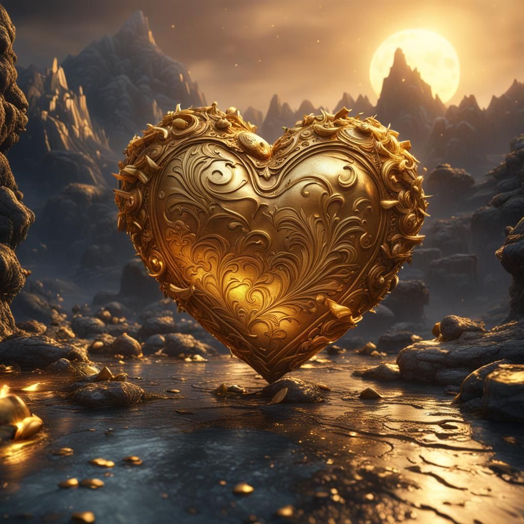 Golden Heart: Fantasy Concept Art in 8K