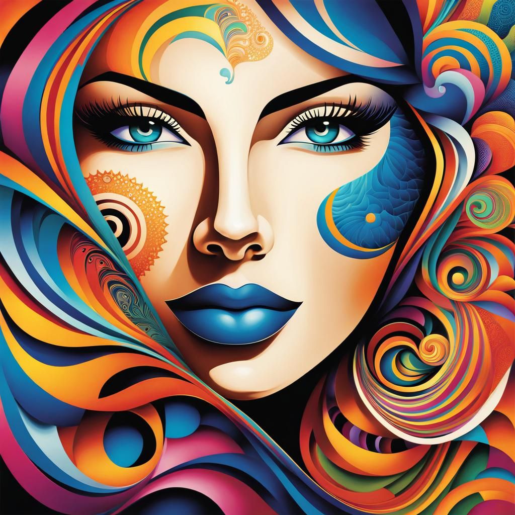 Woman in Abstract Modernist Style