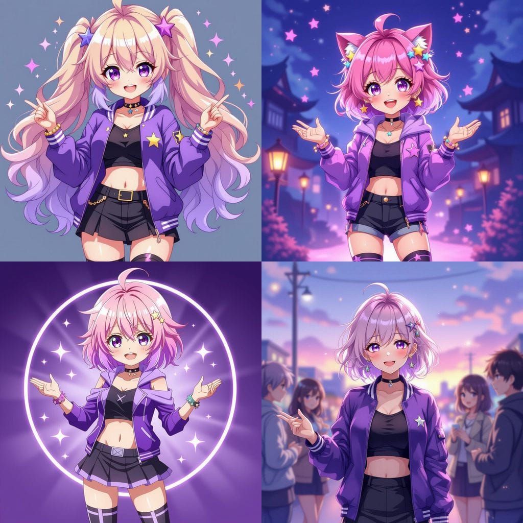 Cute Villain Character with Twilight Aesthetic