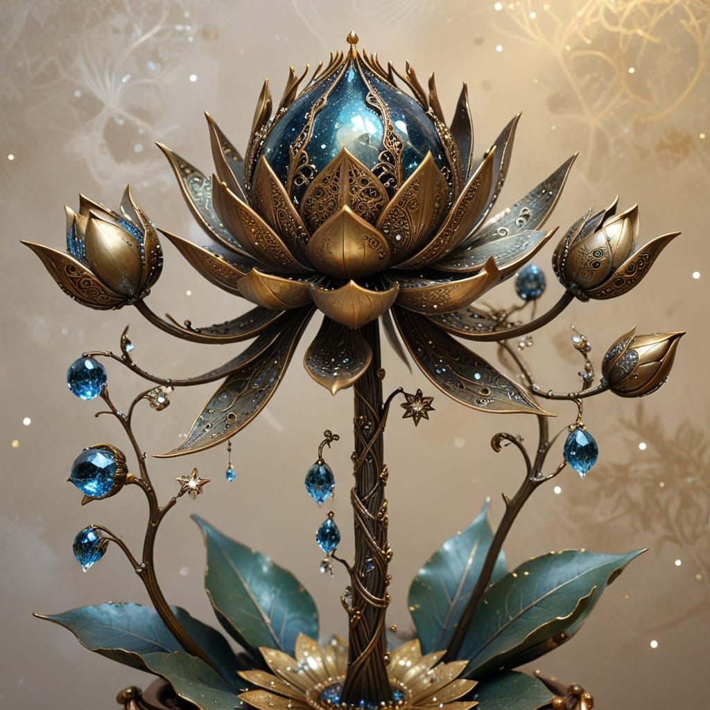 Luxurious Bronze Lotus in the Wild