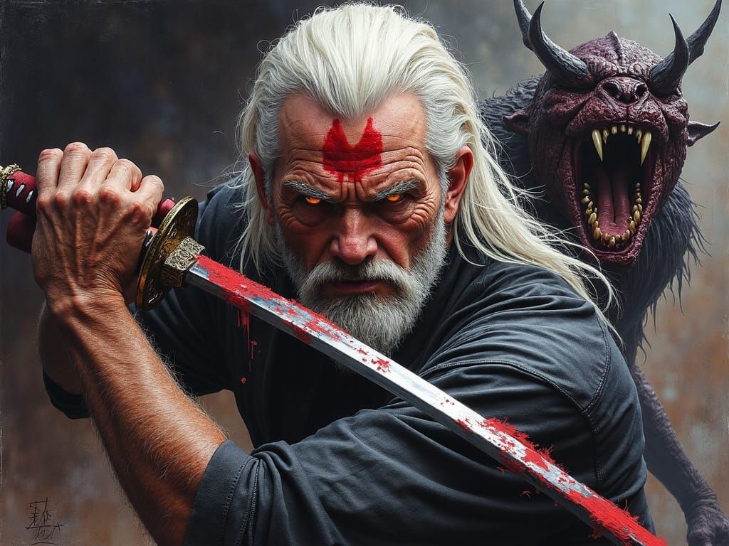 Dark Fantasy Warrior in Hyper-Realistic Art Style