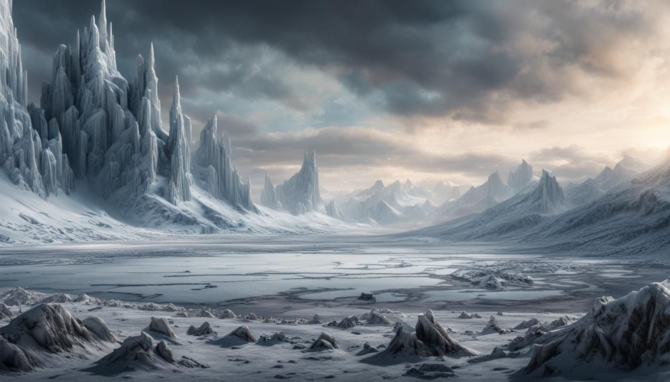 Frozen Wasteland: Epic Digital Matte Painting