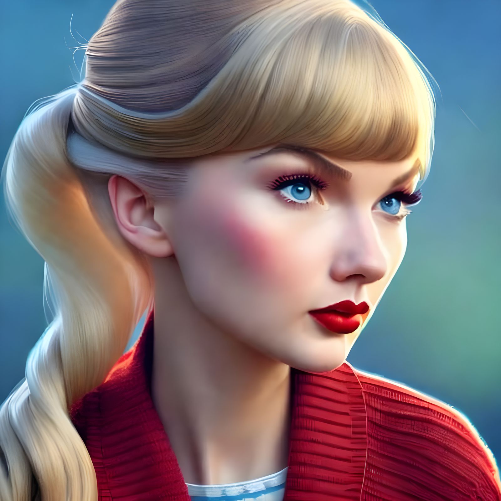 Cardigan Portrait in Artgerm, Pixar Style