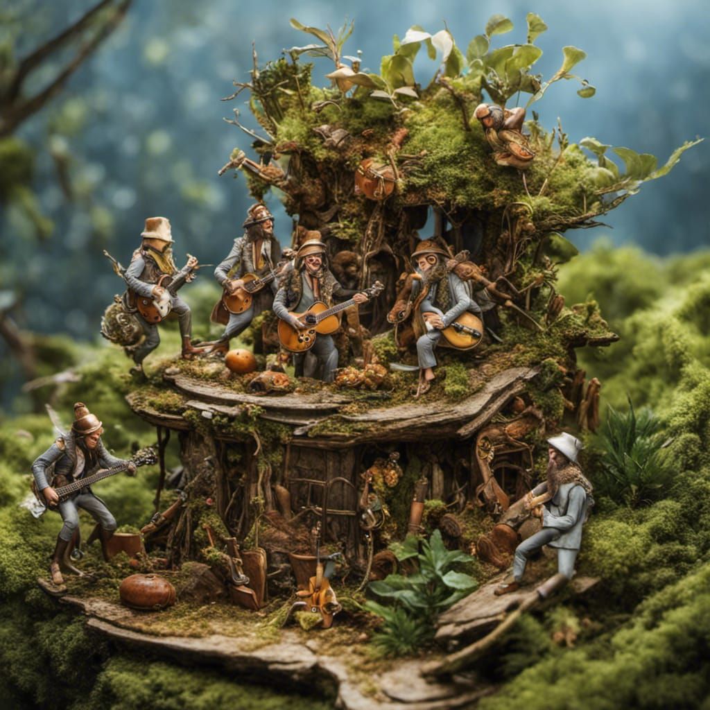 a figurine display of the Hillbilly Hullabaloo Hootenanny