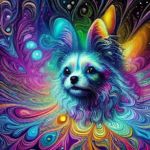 Warped Reality: Dog and Butterfly Tunnel Effect