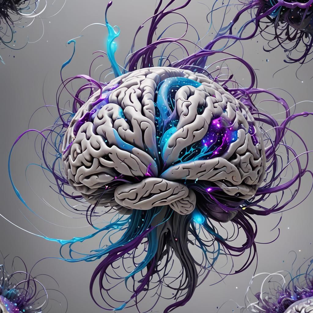 Brain with Galaxy Vortex: Digital Matte Painting